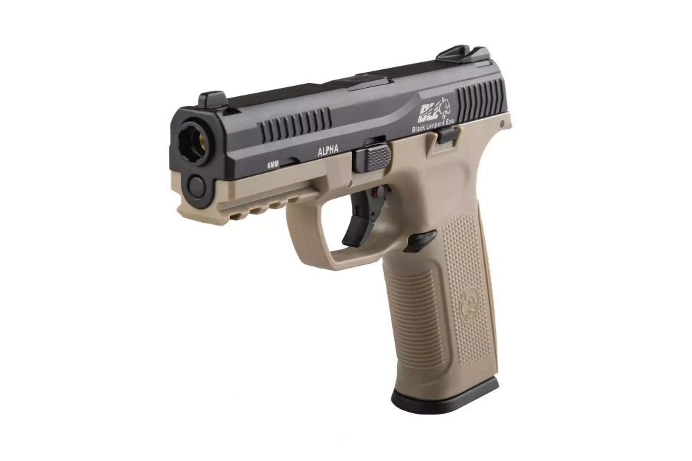 Airsoft pistole BLE - Alpha - černá/pálená 