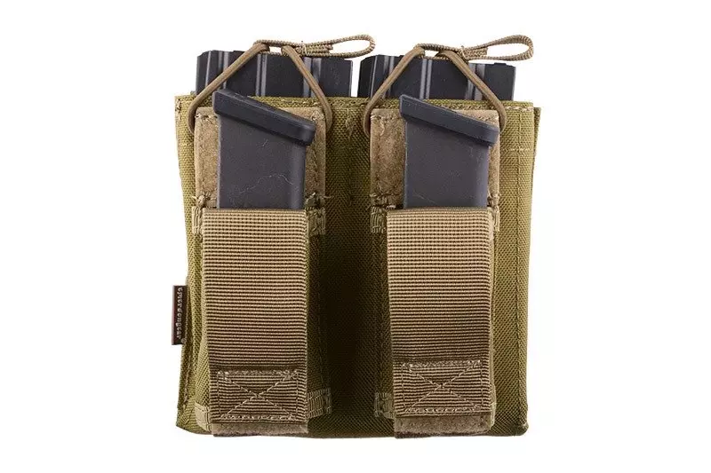 Porte-chargeur double Open Top pour M4/M16 + chargeurs de pistolet - kaki