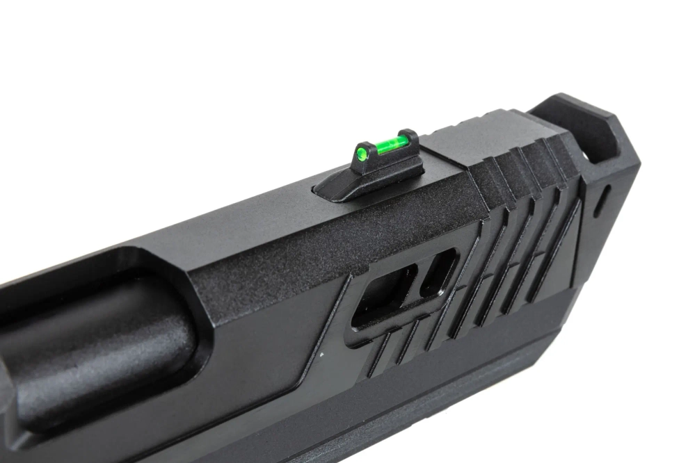 airsoft SRC Dark Viper DUAL POWER pistol with carrying case and CO2 magazine Black 
