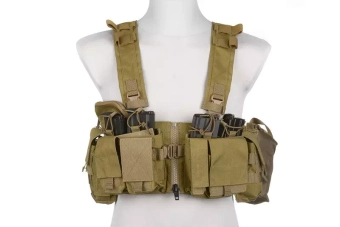 Split Front Chest Rig Gen V Tactical Vest - Khaki