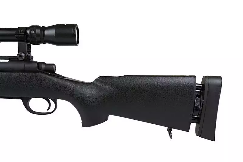 SW-04J Army Sniper Rifle Replica with scope and bipod (Upgraded) - black