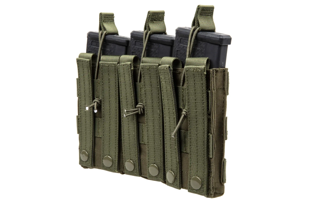 Driedubbele open lader voor M4/M16 magazijnen Specna Arms Olive