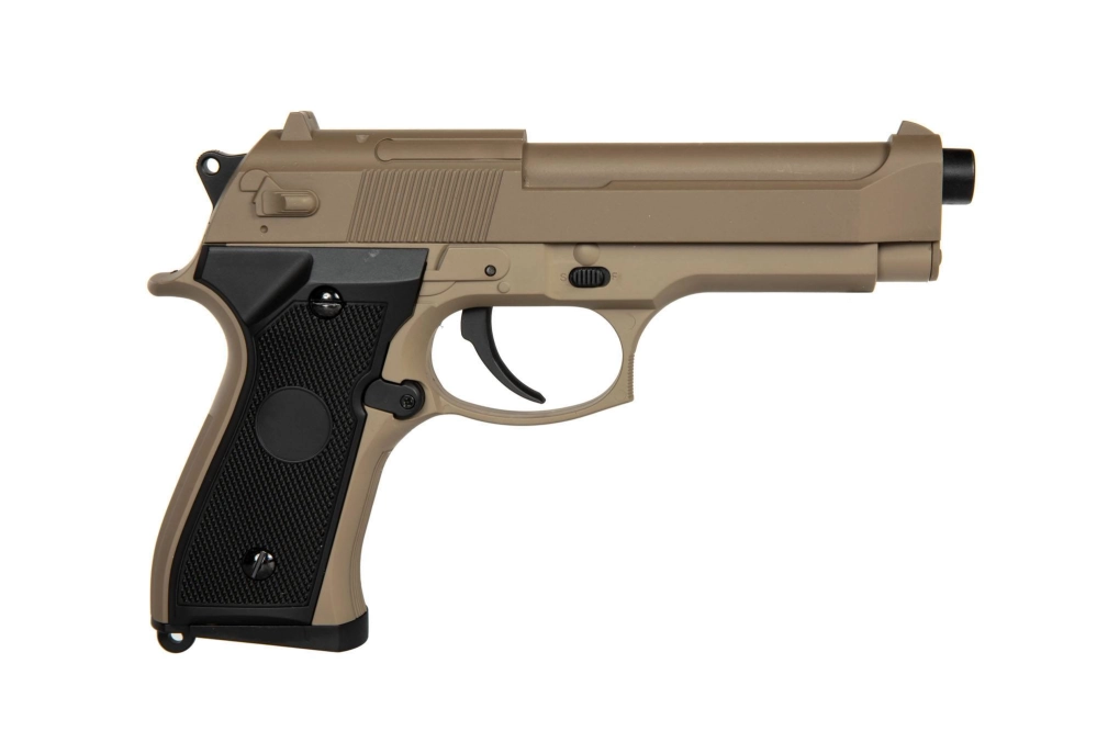 CM126 elektrisch pistool replica - Bruin (met batterij)