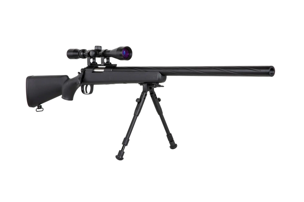 Réplica de sniper Specna Arms SA-S12 EDGE™ con visor y bípode Negro