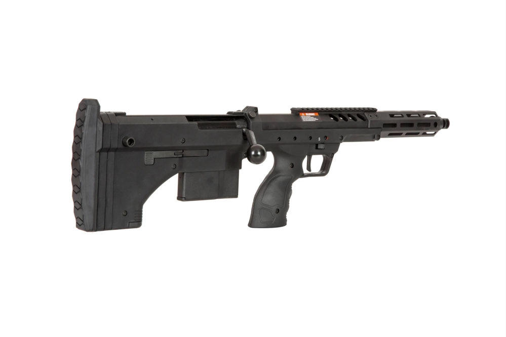 Replika odstřelovací pušky Desert Tech SRS-A2/M2 Covert 16" (pro praváky) - černá