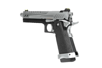 Pistola de airsoft Hi-capa 5.1 Split Slide - negro/cromo