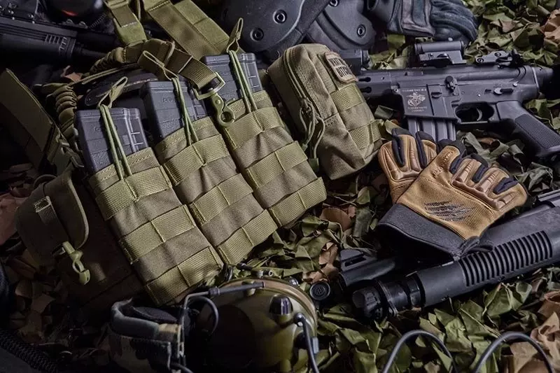 Triple Open I Pouch for AK/M4/G36 Magazines - Ranger Green