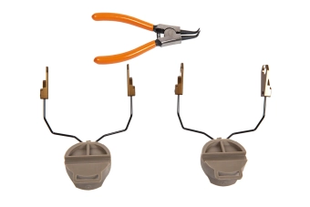 Adaptateur pour casque d'écoute MSA Sordin pour rails ARC OPS-CORE - Terre foncée