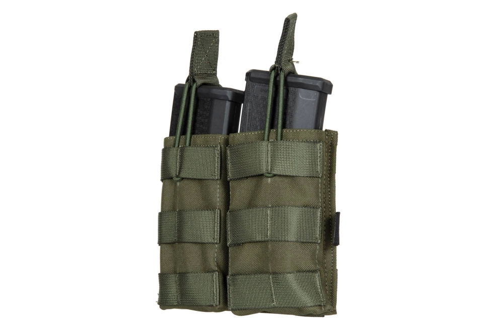 Bolsa doble MOLLE para 2 cargadores tipo M4/M16 - verde oliva