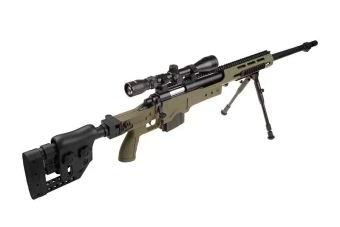 MB4411D sniper rifle replica with scope and bipod - olive
