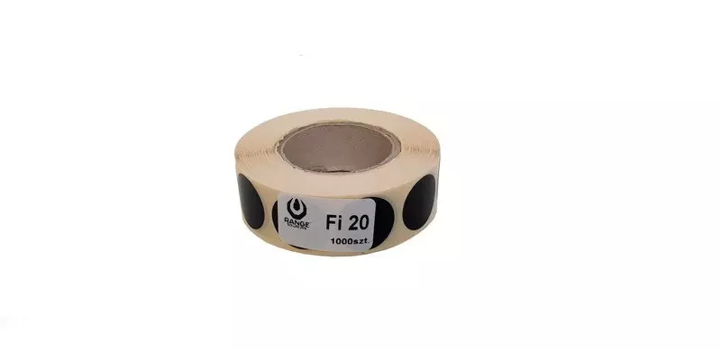 Zaklejki do tarcz 20mm - 2000 szt. - czarny