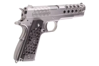 1911 Hex Cut V.3 Pistol Replica - silver