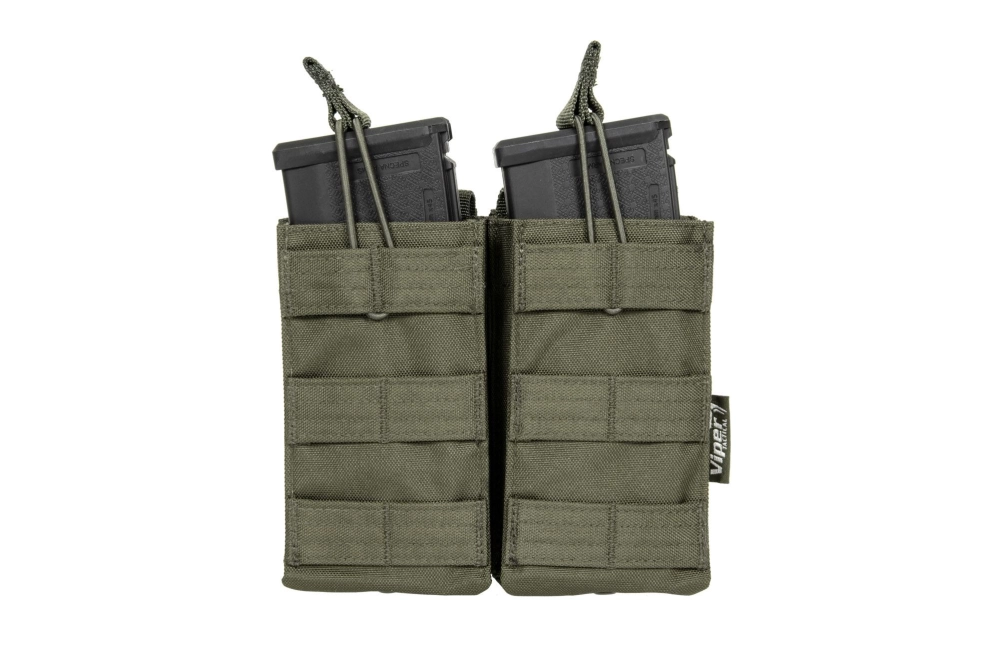 Bolsa de liberación rápida para 2 cargadores tipo M4/M16 - verde oliva