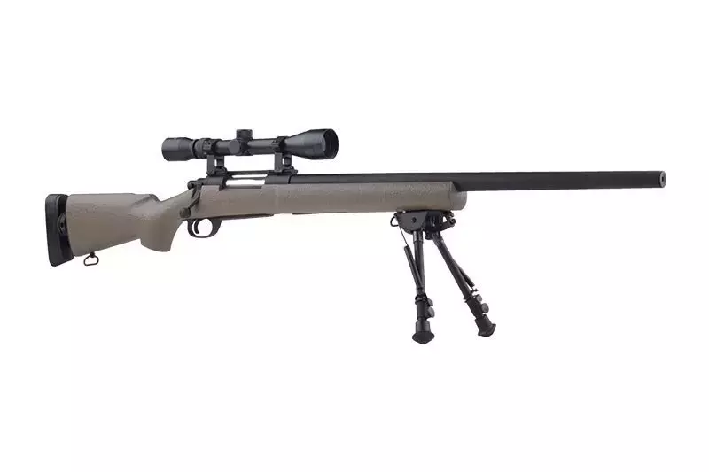 SW-04 Sniper Rifle Replica with Scope and Bipod - Tan