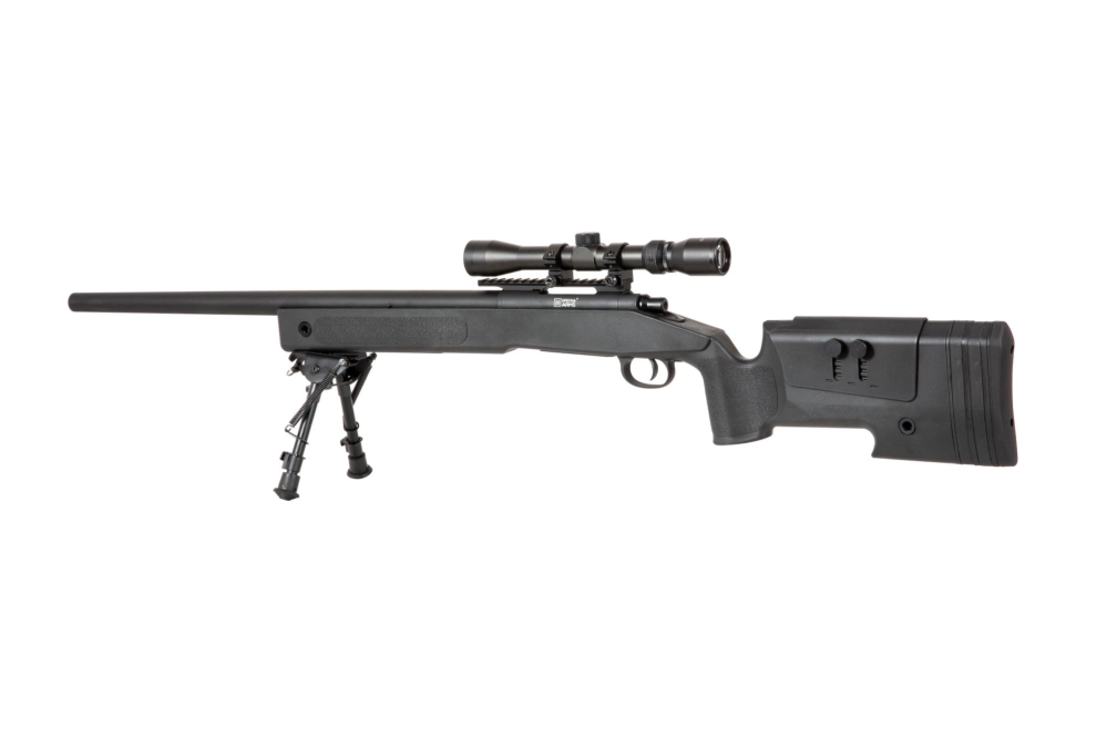 Fusil airsoft lunette de visée SA-S02 CORE™ et bipied - noir
