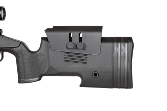 Replika karabinu wyborowego SA-S02 CORE™ High Velocity z lunetą i dwójnogiem - Czarna 