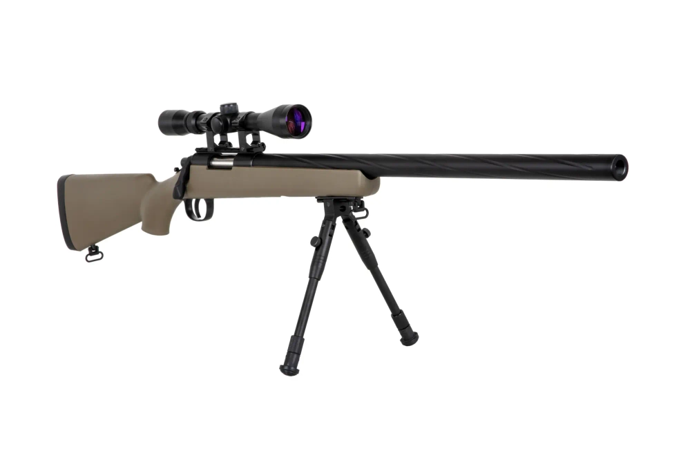 Réplique de sniper Specna Arms SA-S12 EDGE™ avec lunette et bipied Tan