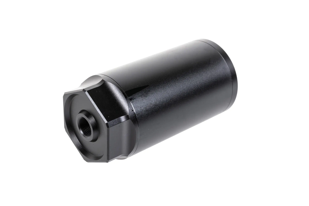 Aluminium geluiddemper "Fat Can" Silverback 14mm CCW kort