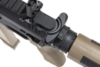 airsoft Specna Arms SA-FX02 FLEX™ HAL ETU Half-Tan submachine gun with orange discharge device