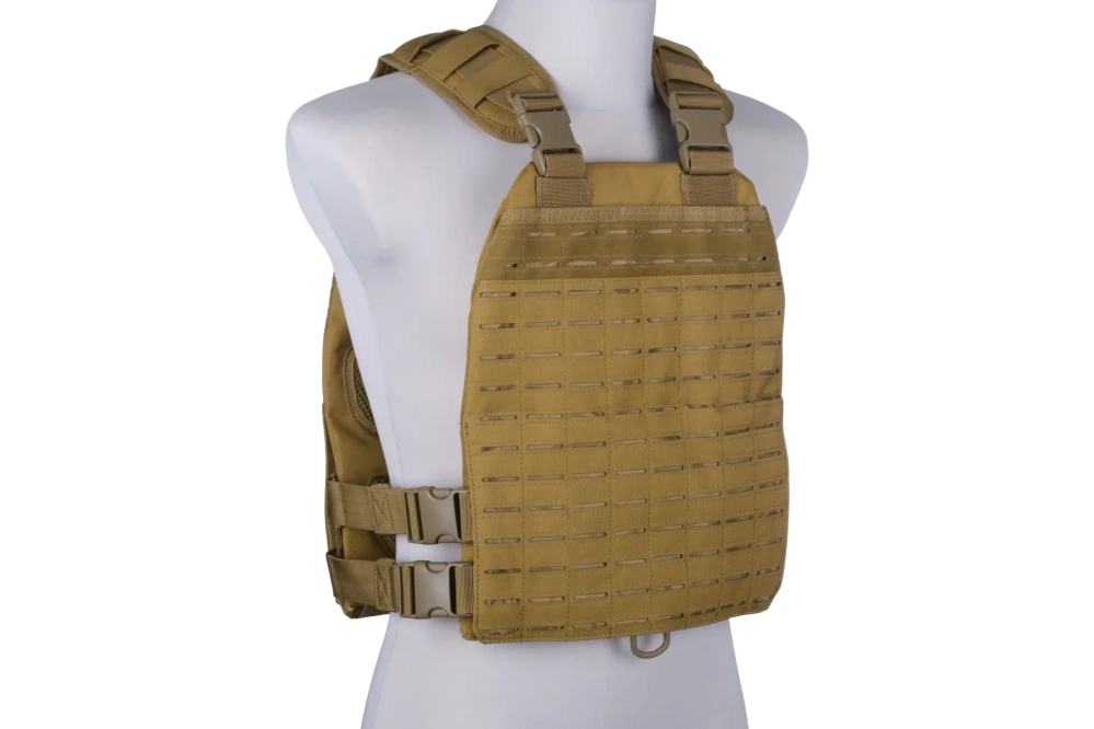 Chaleco plate carrier cortado a láser - bronceado