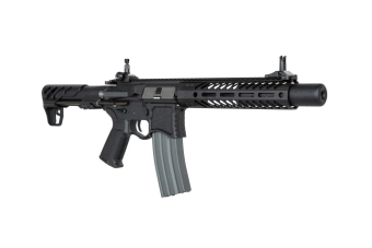 Seekins Precision 9" SBR8 karabijn replica met onderdrukker - Zwart