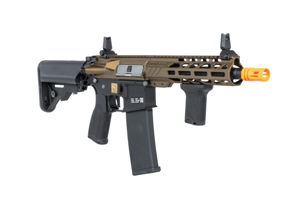 Specna Arms RRA SA-E25 HAL ETU™ Carabina airsoft Caos Bronce con dispositivo de descarga naranja