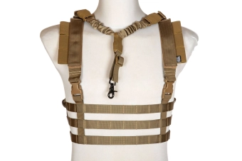 Chaleco táctico Cotherium con arnés pectoral - coyote brown