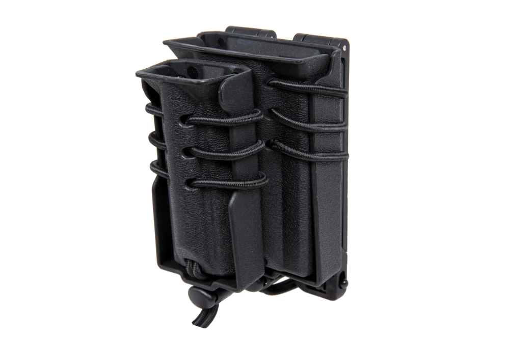 Ładownica na 2 magazynki M4/M16 i 9mm Wosport Urban Assault Quick Pull Czarny