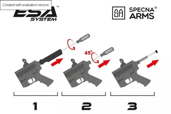 Specna Arms RRA SA-E04 EDGE™ Kestrel™ ETU 1.14 J airsoft Carbine Negro