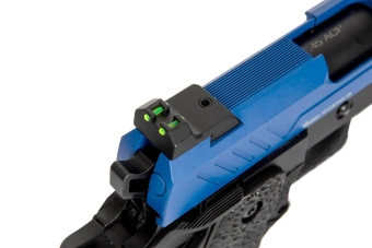 Pistola de airsoft Hi-capa 5.1 Split Slide - azul/negro