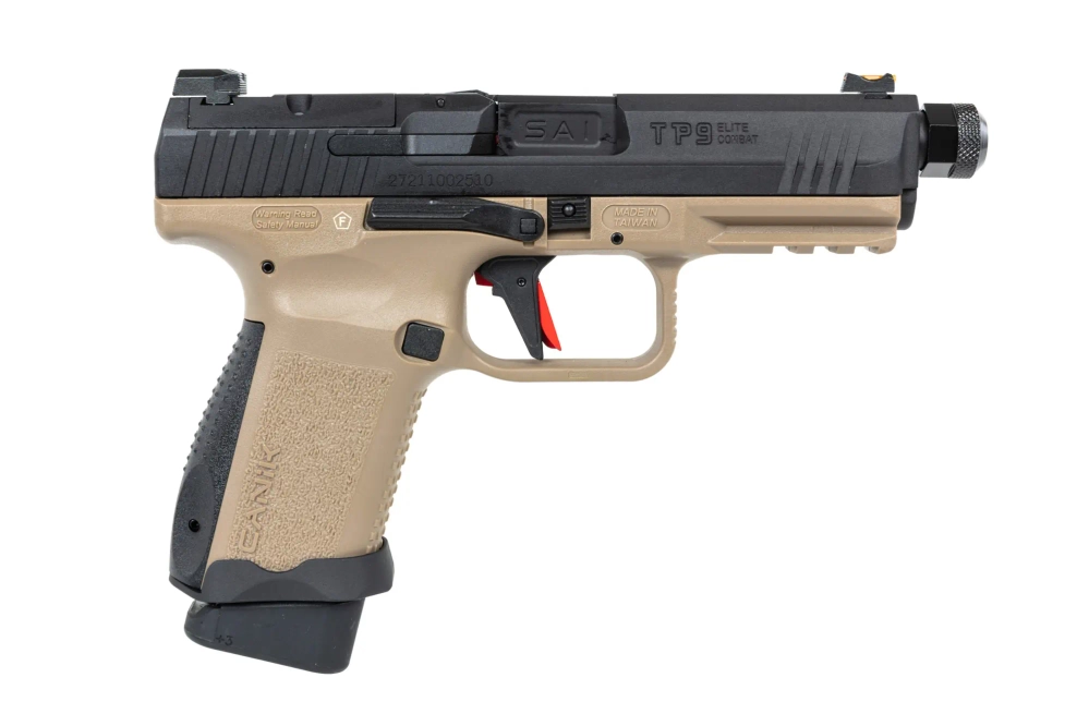 Pistole Cybergun x SAI Canik TP9 Elite Combat Green Gas Half-Tan airsoft