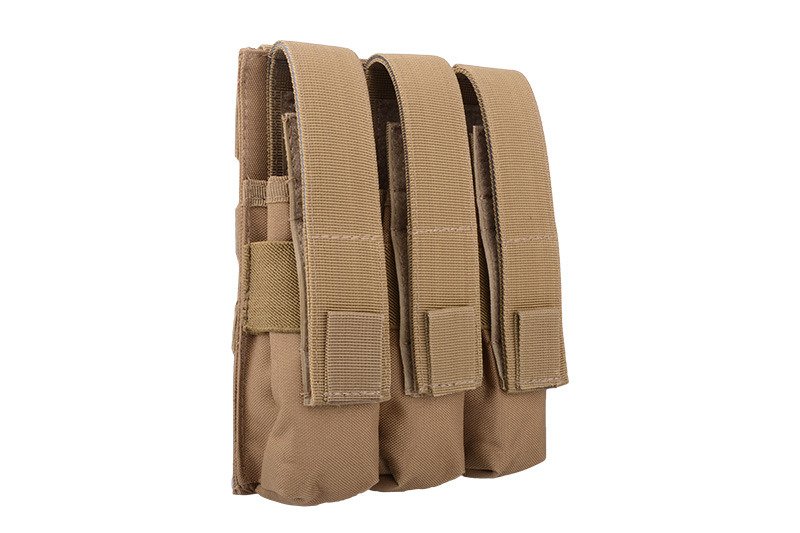 Potrójna ładownica na magazynki typu MP5 - Tan