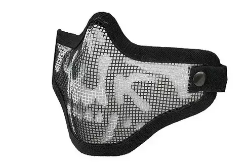 Masque de traqueur avec tête de mort - Noir
