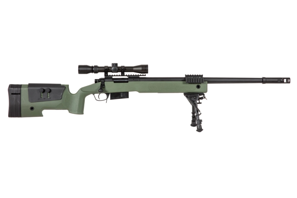SA-S03 CORE™ Sniper Rifle Replica with Scope and Bipod - Olive Drab