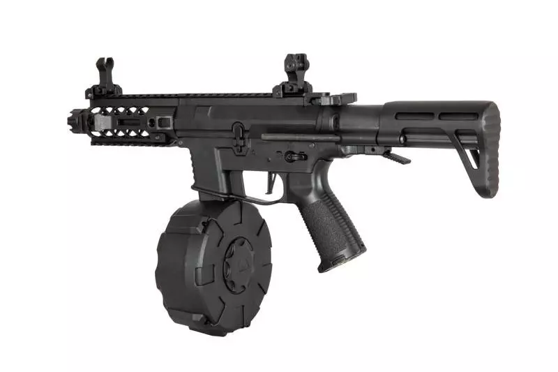 PX9 replica machinepistool (+ DRUM magazijn) - zwart
