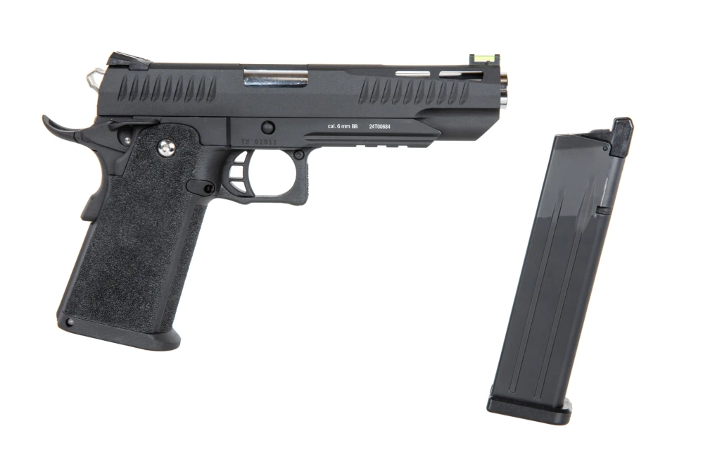 Airsoftová pistole Modify Trinity Hi-Capa 5.1 (Hliníkový závěr) Green Gas Černá