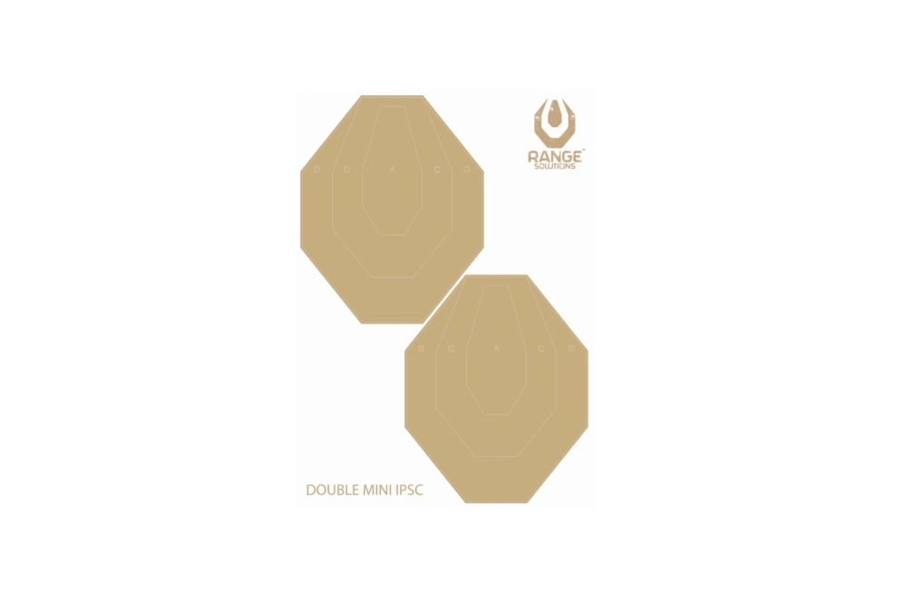 Cibles de tir Double Mini IPSC - 50 pièces.