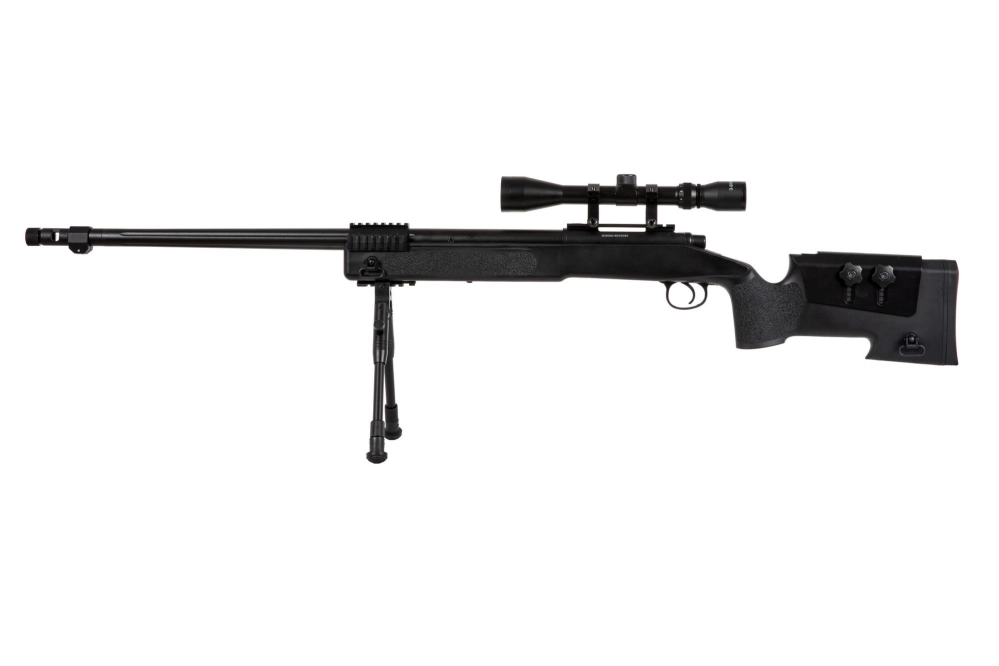Airsoft pušky odstřelovací puška MB16D - s dalekohledem a dvojnožkou