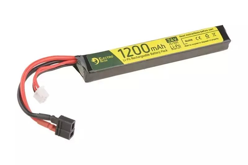 LiPo 7.4V 1200 mAh 25/50C T-connect (DEANS) Battery