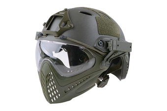 Replika přilby FAST PJ Piloteer - Olive Drab