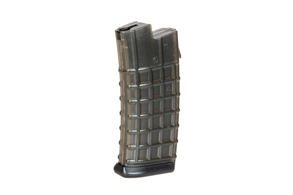 Chargeur Mid-Cap de 140 billes pour les répliques airsoft AUG - olive