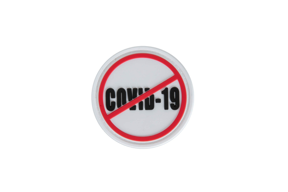 Patch 3D - Stop COVID-19 - Blanc