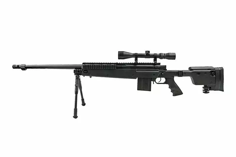 Airsoft pušky odstřelovací puška MB4407D - s dalekohledem a dvojnožkou