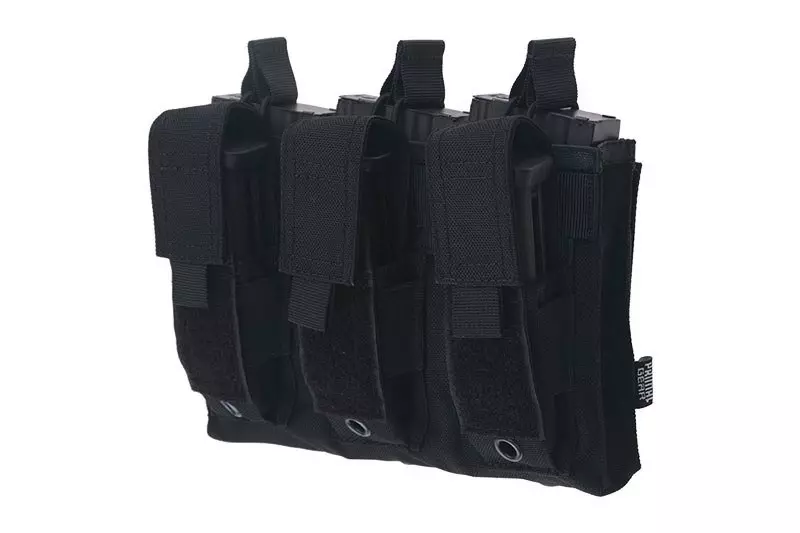 Open Top 3+3 Pouch - Black