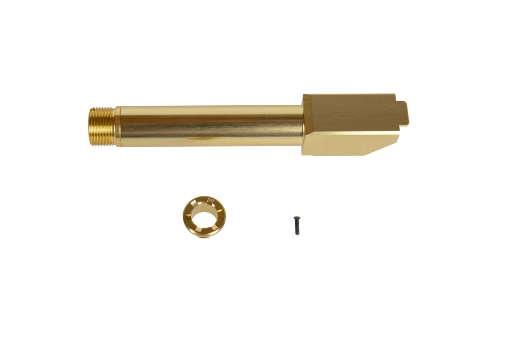 Non-Recoiling 2 Way Fixed" Outer Barrel for Umarex Glock 19X Replicas - Gold"