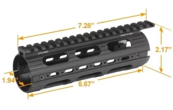 Model 4/15 Carbine Length Super Slim Drop-in Handguard - Black