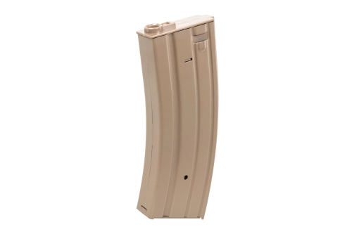 Kovový zásobník Specna Arms Flat Dark Earth s 30 kuličkami v reálném obalu