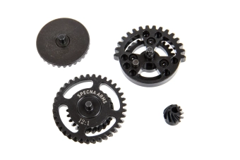 Specna Arms 12:1 CNC skeletonised helical gear set (jeu d'engrenages hélicoïdaux squelettiques CNC)