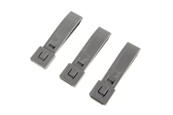 Zestaw 3 polimerowych klamer 3" - Foliage Green