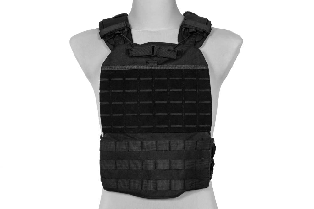 Gilet de type plate carrier molle/laser-cut – noir